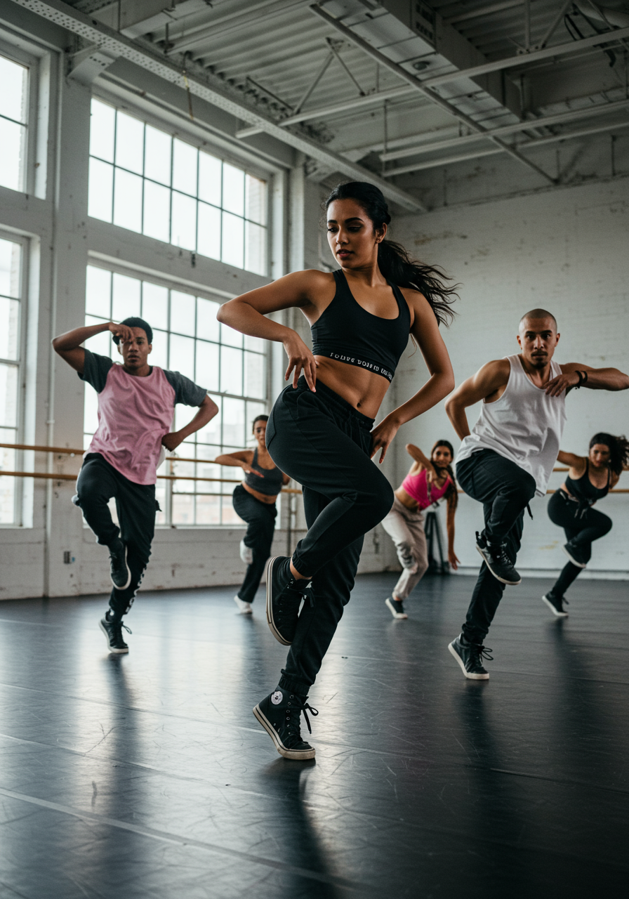 Танцевальные движения в зале